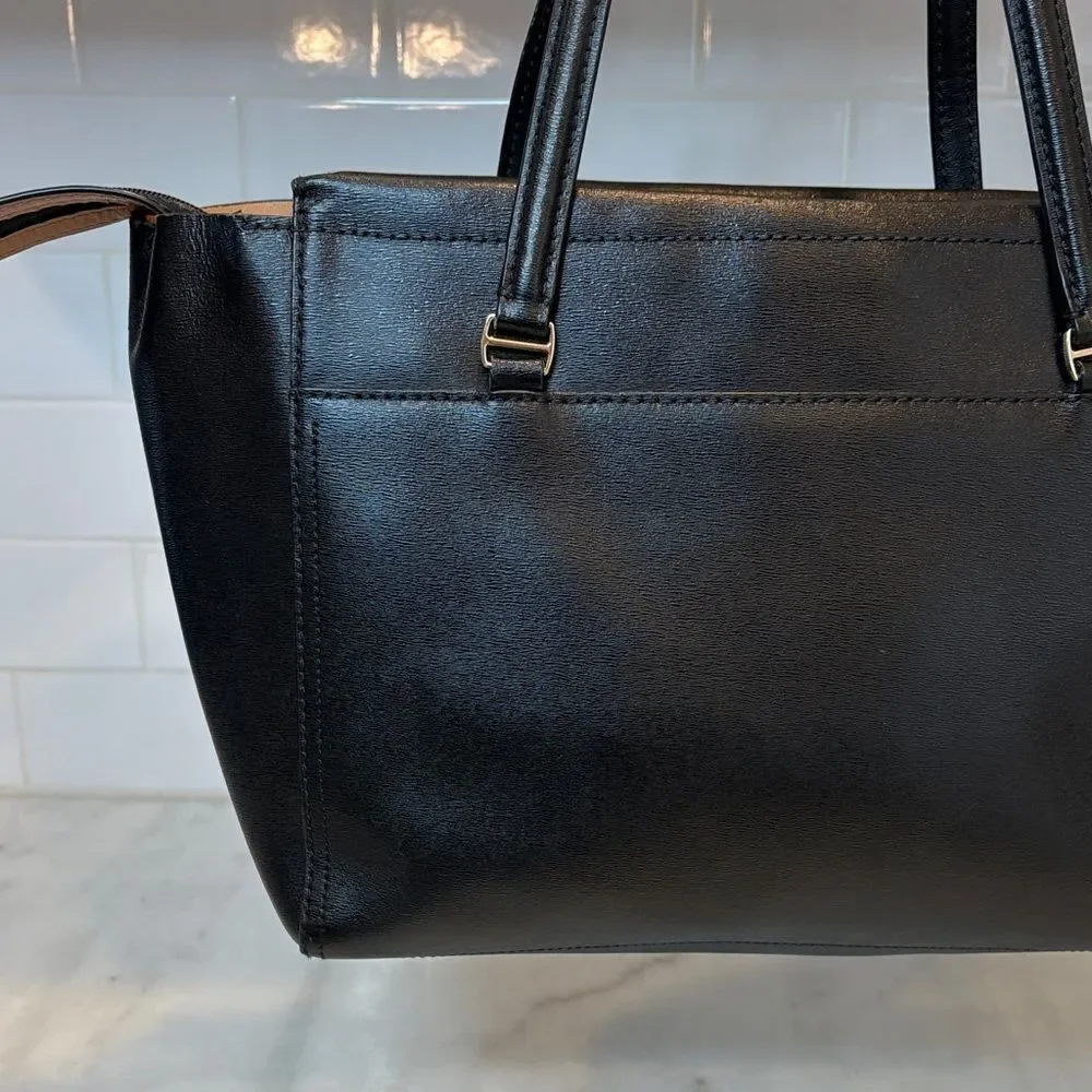 Tory Burch Bag Purse Handbag Parker Saffiano Leather Structured Tote Shoulder